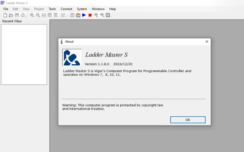 Ladder Master S V1.1.8 Vigor PLC Software