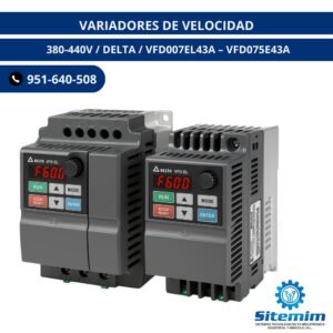 VARIADORES DE VELOCIDAD 380-440V / DELTA / VFD007EL43A – VFD075E43A