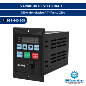 VARIADOR DE VELOCIDAD / 750w Monofasico A Trifasico 220v