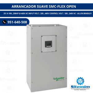 ARRANCADOR SUAVE SMC-FLEX OPEN / 251 A 100...200HP @ 460V AC INPUT VOLT.: 200...480V CONTROL VOLT.: 100...240V AC --ALLEN BRADLEY
