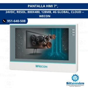 PANTALLA HMI 7″, 24VDC, RESOL. 800X480, 128MB, 4G GLOBAL, CLOUD WECON